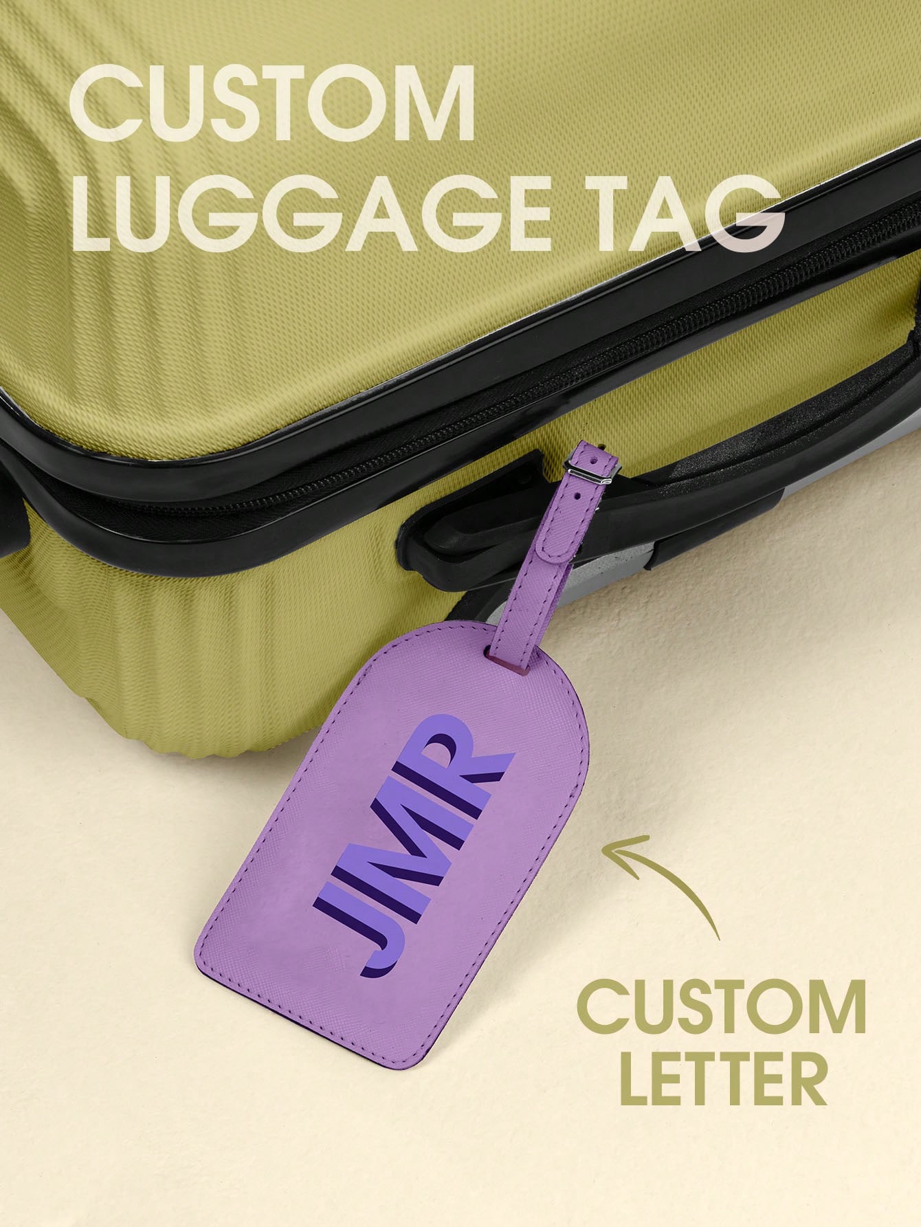 Travel Accessories Bag - Personalisierter Kofferanhänger mit Initialen, individueller Buchstaben-Anhänger