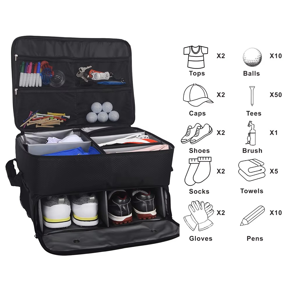 Car Seat Travel Bag - Golf-Kofferraum-Organizer Oxford Schuhfach Wasserdicht Große Kapazität