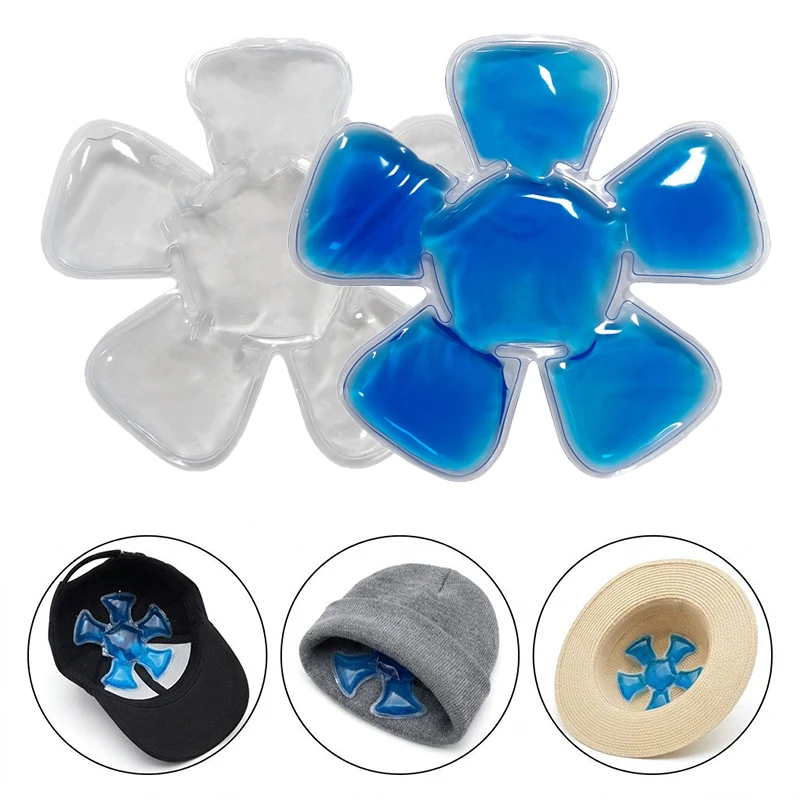 Travel Accessories Set - Blaues, verstellbares PVC-Gel-Kühlpad, wiederverwendbar, für Helme