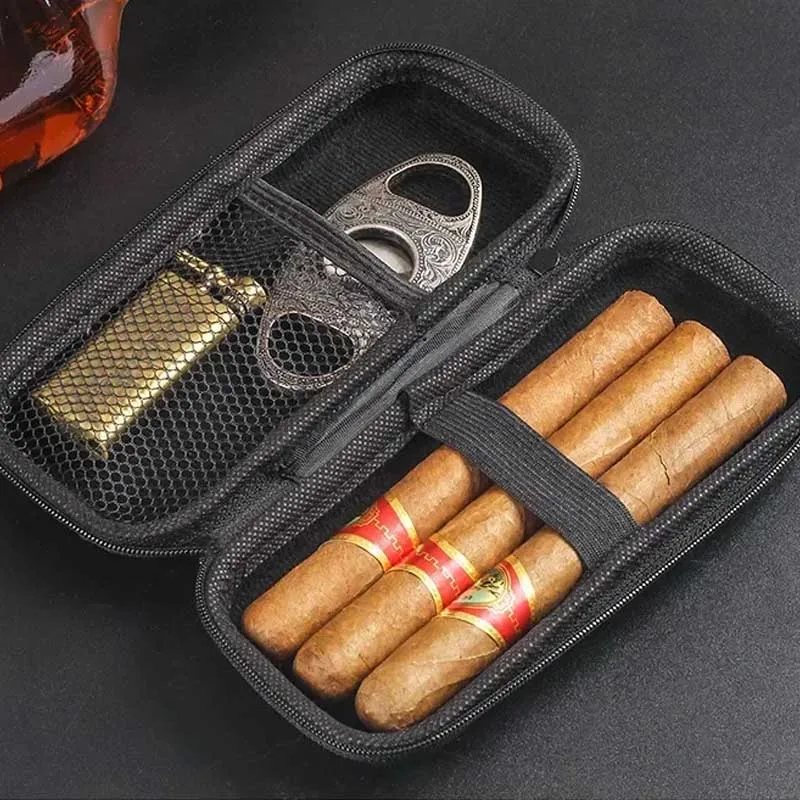 Travel Accessories Store - Tragbare Zigarrenhülle aus EVA, leichte Reise-Aufbewahrungstasche