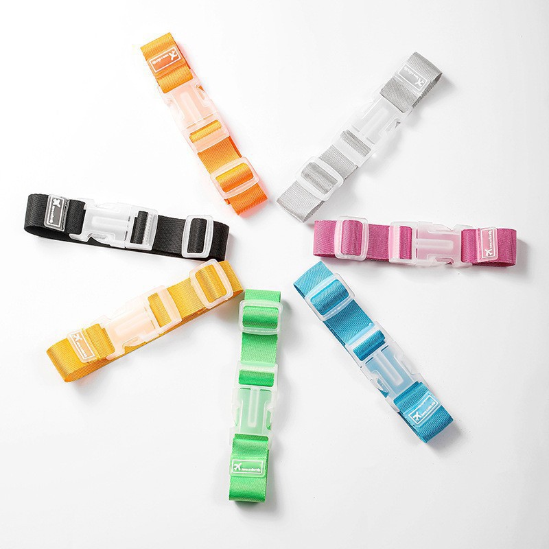 Qantas Travel Accessories - 2-teilige bunte, verstellbare Gepäckgurte aus Nylon,