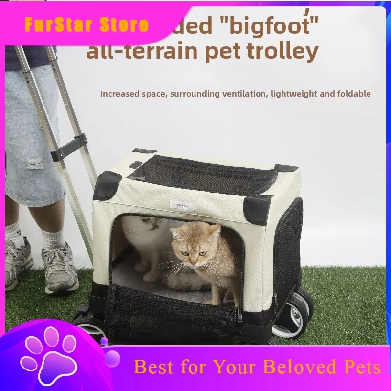 Car Seat Travel Bag - FurStar Großer Rollender Haustier-Transporter mit Rädern,
