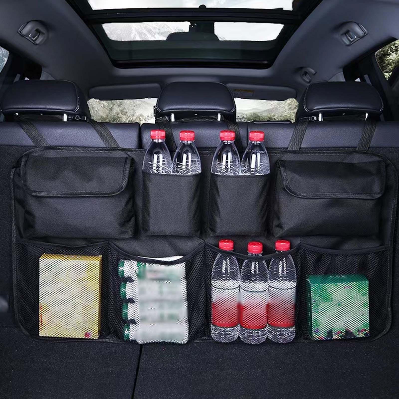 Car Seat Travel Bag - Auto-Rücksitz-Organizer Multifunktionales Auto-Zubehör Rücksitz-Aufbewahrungstasche für SUV