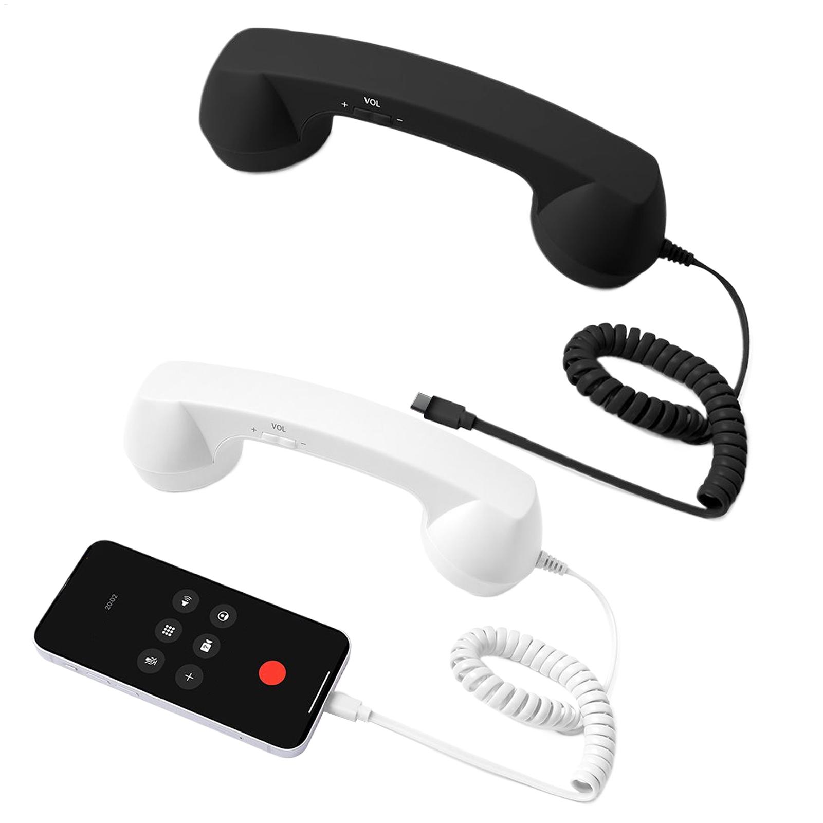 Travel Accessories To Gift - Typ-C Retro-Telefonadapter, Festnetz-Konverter mit Mikrofon, Hörer,