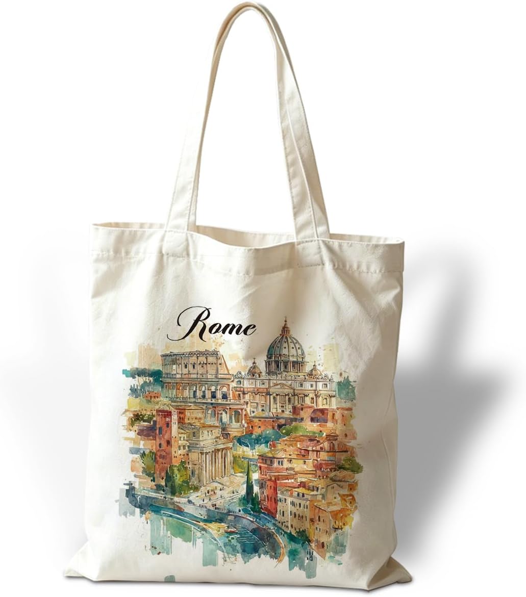 Rom Aquarell-Leinen-Einkaufsta – Travel Accessories Italy Bewertung und Preis