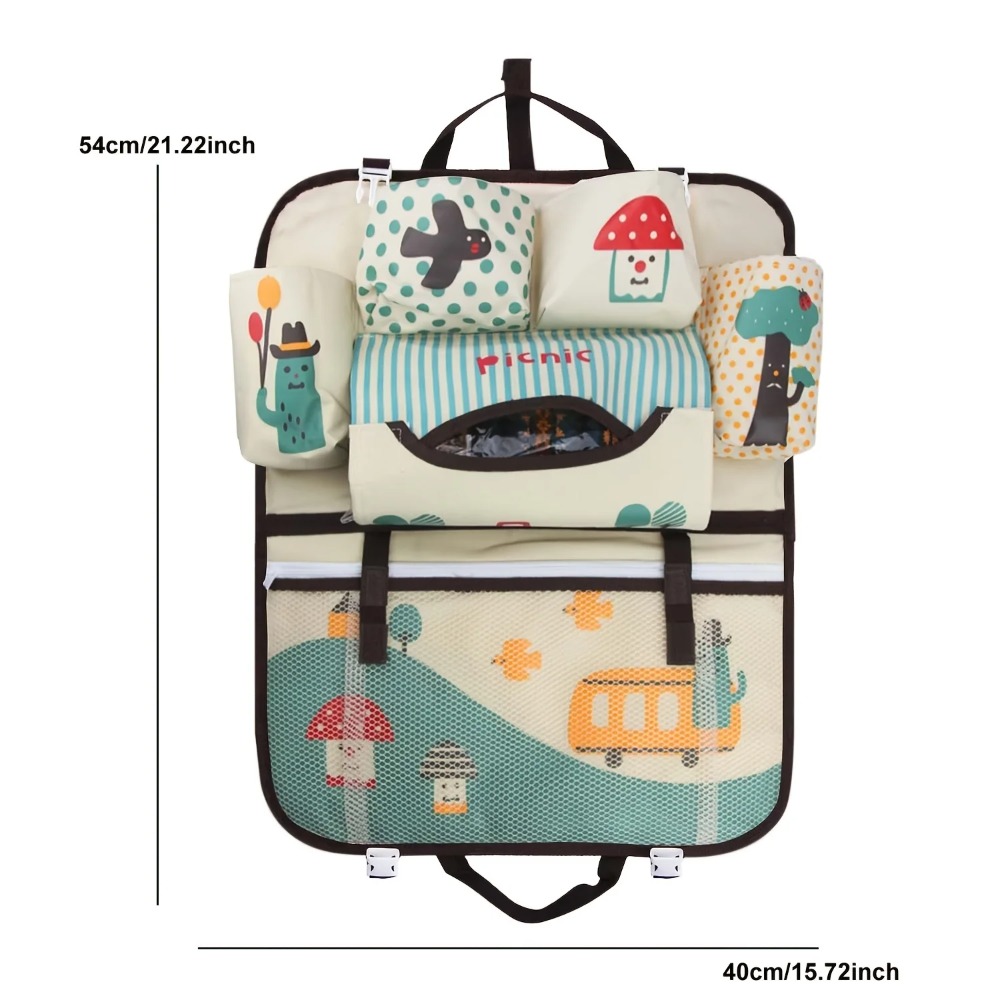 Cartoon-Rücksitz-Organizer-Mat – Car Seat Travel Bag Bewertung und Preis
